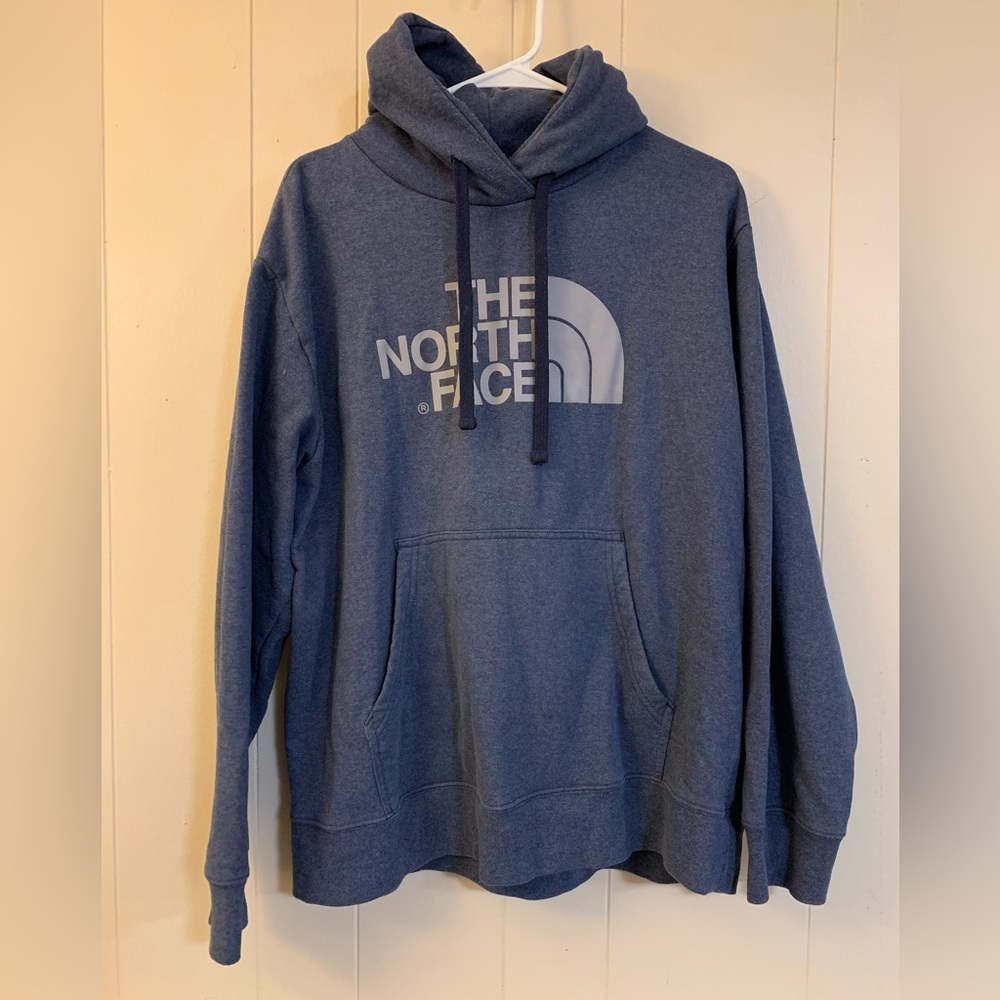 The North Face pullover hoodie grey/blue